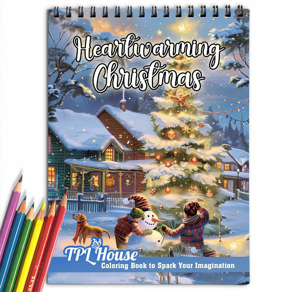 TPLHOUSE Heartwarming Christmas Coloring Book for Adult