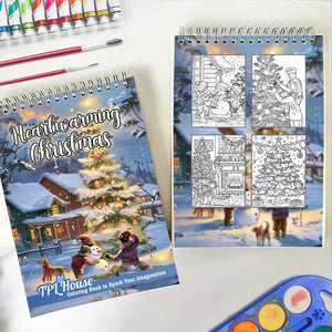 TPLHOUSE Heartwarming Christmas Spiral Coloring Book for Adult