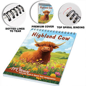 TPLHOUSE Highland Cow Coloring Pages for Adults