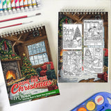 TPLHOUSE Home for the Christmas Spiral Coloring Book for Adult