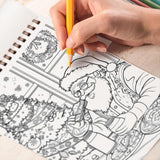 TPLHOUSE Home for the Christmas Coloring Book Spiral Bound for Adult