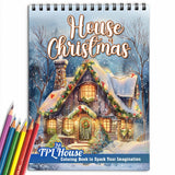 TPLHOUSE House of Christmas Coloring Book for Adults