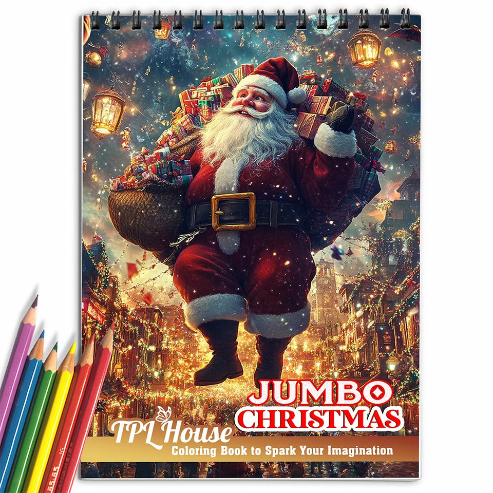 TPLHOUSE Jumbo Christmas Coloring Book for Adult