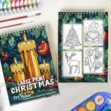 TPLHOUSE Large Print CHRISTMAS Spiral Coloring Book for Adult