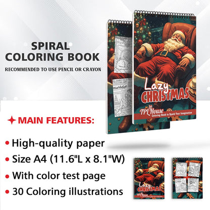 TPLHOUSE Lazy Christmas Coloring Sheets for Adult