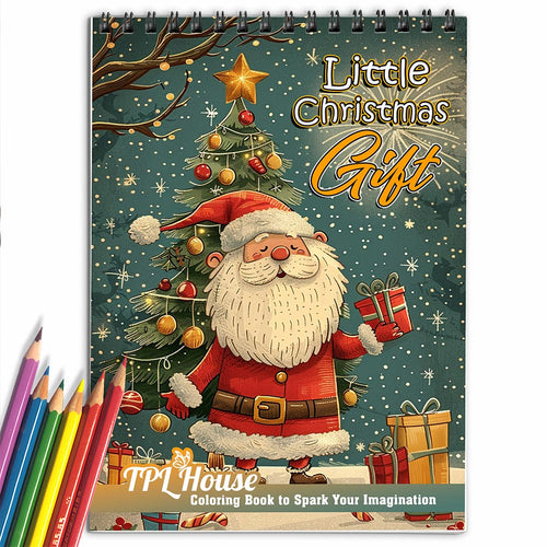 TPLHOUSE Little Christmas Gift Coloring Book for Adult