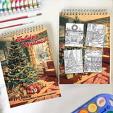 TPLHOUSE Nostalgia Christmas Spiral Coloring Book for Adult