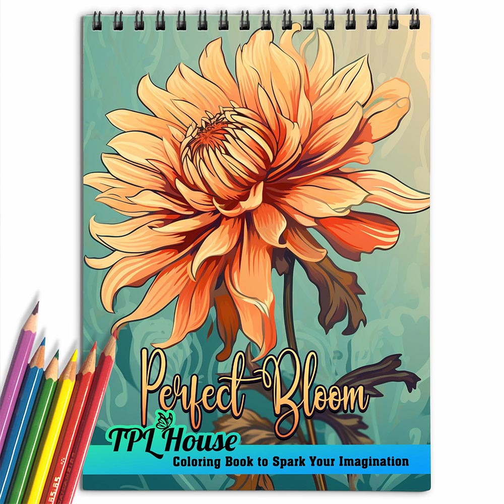 TPLHOUSE Perfect Bloom Coloring Book for Adult