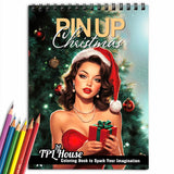 TPLHOUSE Pin Up Christmas Coloring Book for Adult