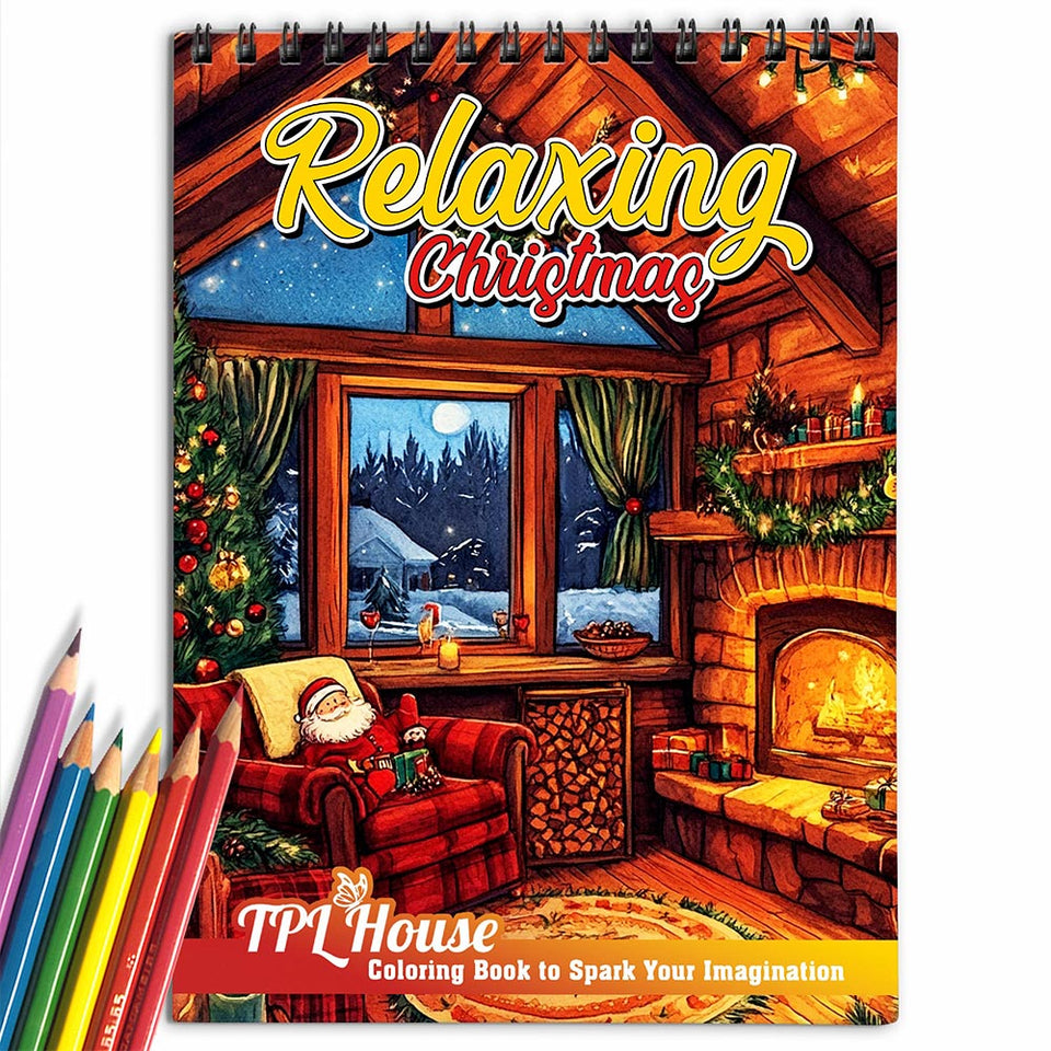 TPLHOUSE Relaxing Christmas Coloring Book for Adult