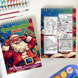 TPLHOUSE Retro Christmas Cheerful Spiral Coloring Book for Adult