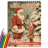 TPLHOUSE Retro Christmas Coloring Book for Adults