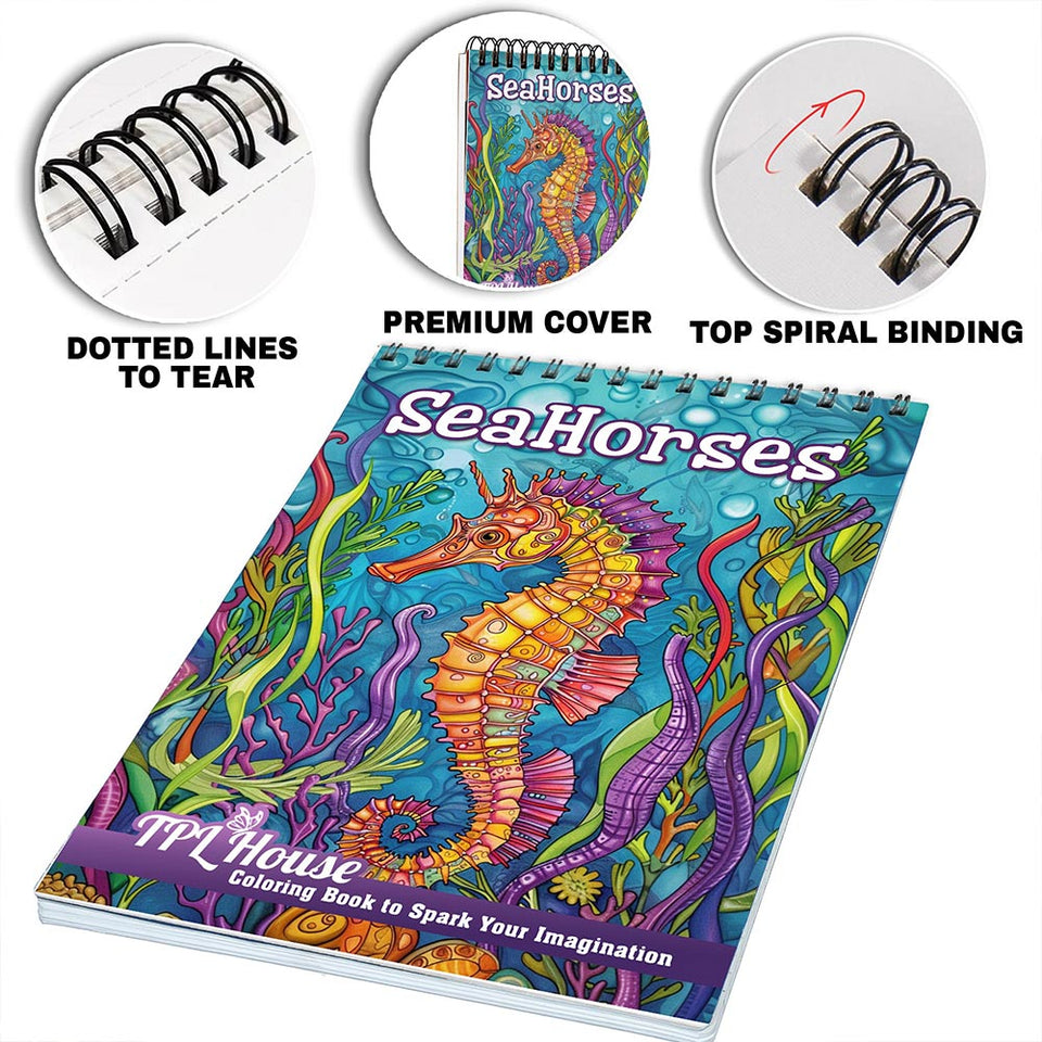 TPLHOUSE Seahorse Coloring Pages for Adults