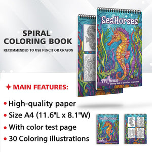 TPLHOUSE Seahorse Coloring Sheets for Adults
