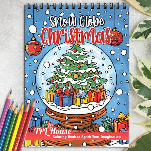 TPLHOUSE Snow Globe Christmas Coloring Book for Adult