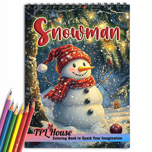 TPLHOUSE Snowman Coloring Book for Adults