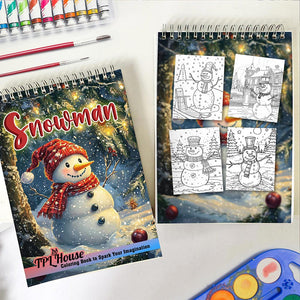 TPLHOUSE Snowman Spiral Coloring Book for Adults