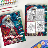 TPLHOUSE Spooky Christmas Spiral Coloring Book for Adult