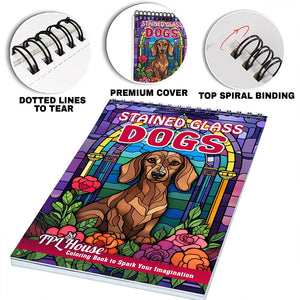 TPLHOUSE Stained Glass Dogs Coloring Pages for Adults