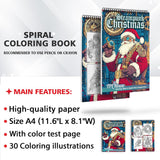 TPLHOUSE Steampunk Christmas Coloring Sheets for Adult