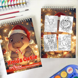 TPLHOUSE Xmas Cutie Spiral Coloring Book for Adult