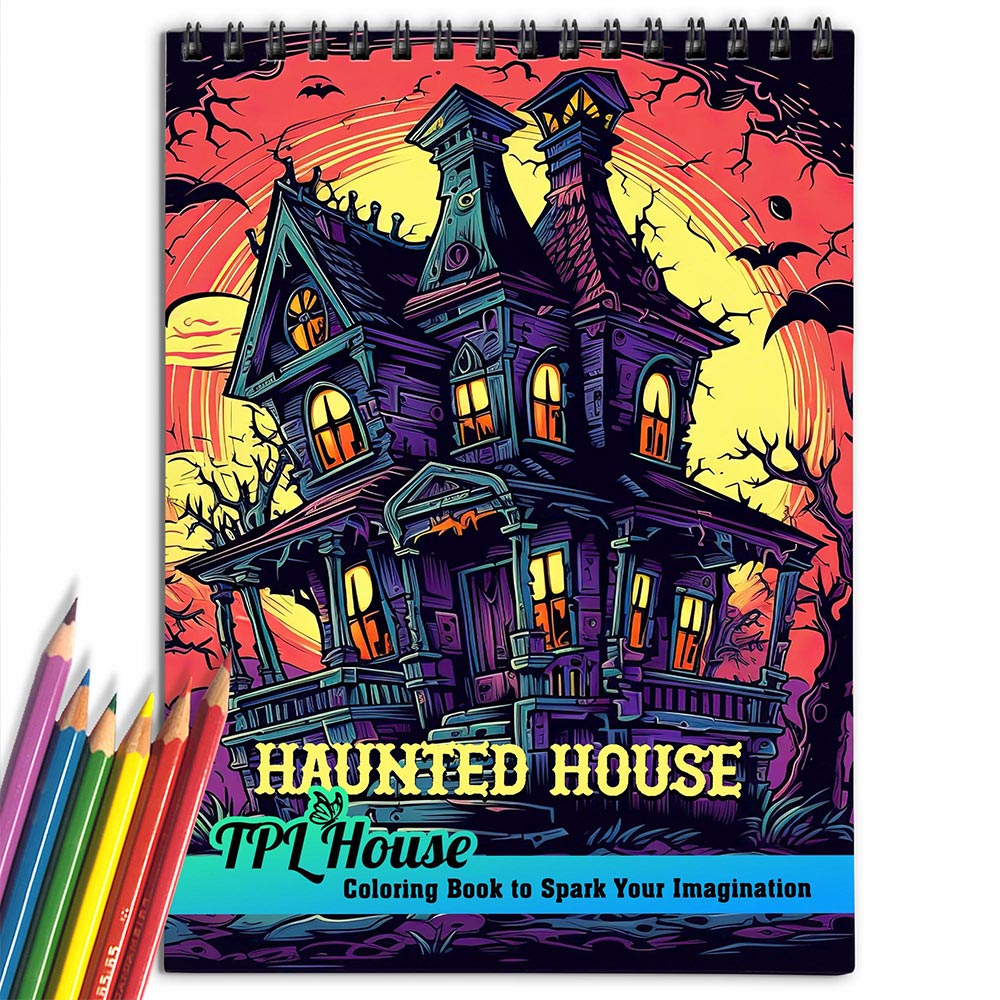 TPLHouse Haunted House Coloring Book for Adult