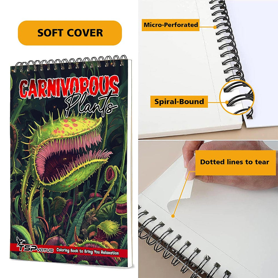 TSPVOTUS Carnivorous Plants Coloring Pages for Adult