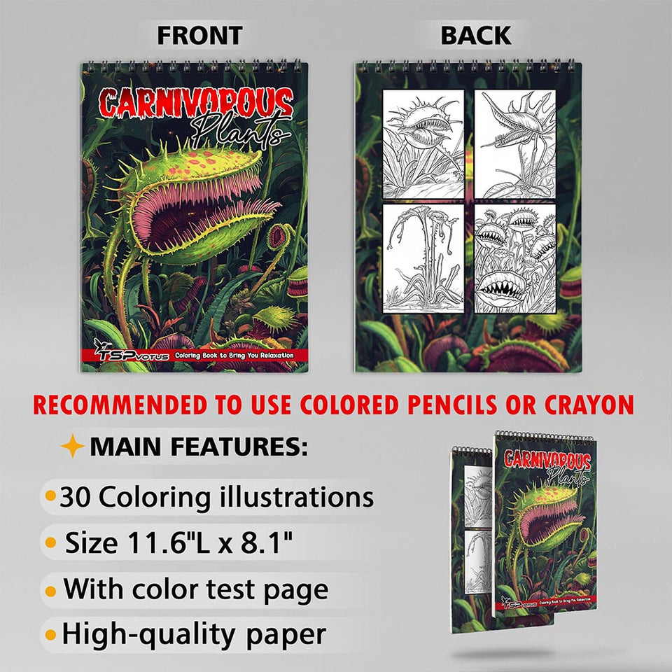 TSPVOTUS Carnivorous Plants Coloring Sheets for Adult