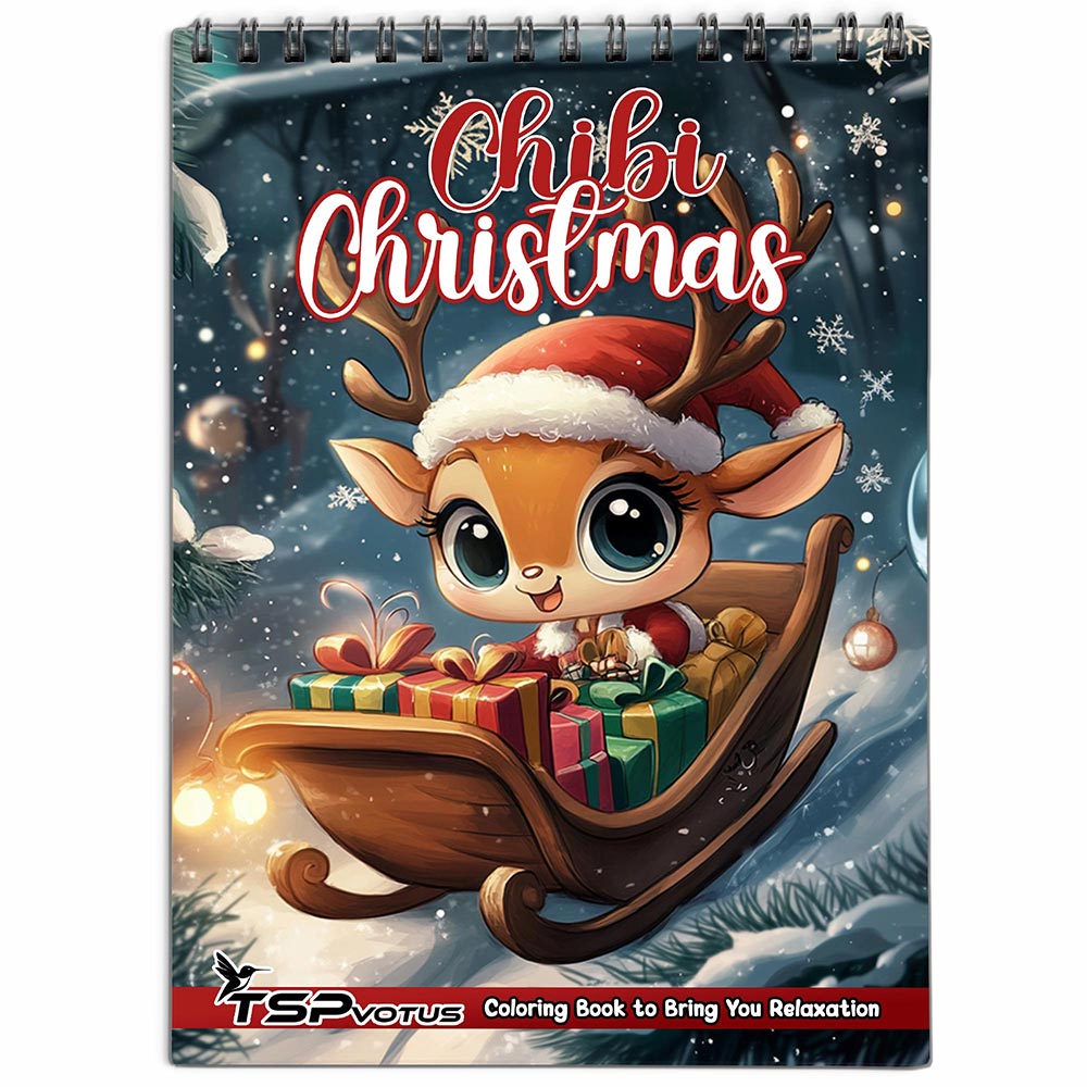 TSPVOTUS Chibi Christmas Coloring Book for Adult