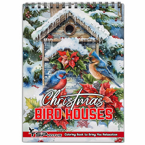 TSPVOTUS Christmas Bird Houses Coloring Book for Adult