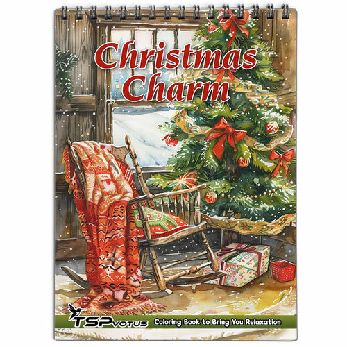 TSPVOTUS Christmas Charm Coloring Book for Adult