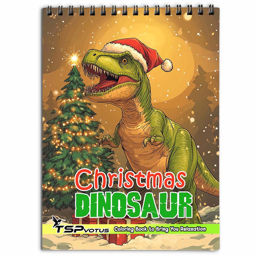 TSPVOTUS Christmas Dinosaur Coloring Book for Adult