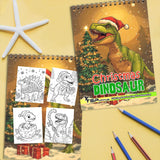 TSPVOTUS Christmas Dinosaur Coloring Book Spiral Bound for Adult