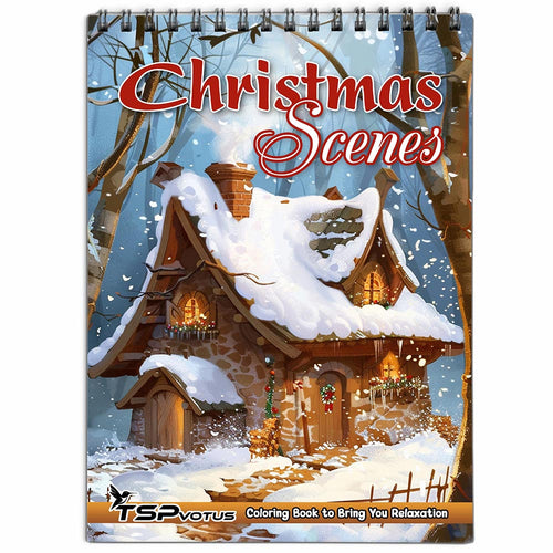 TSPVOTUS Christmas Scenes Coloring Book for Adult