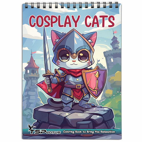 TSPVOTUS Cosplay Cats Coloring Book for Adult