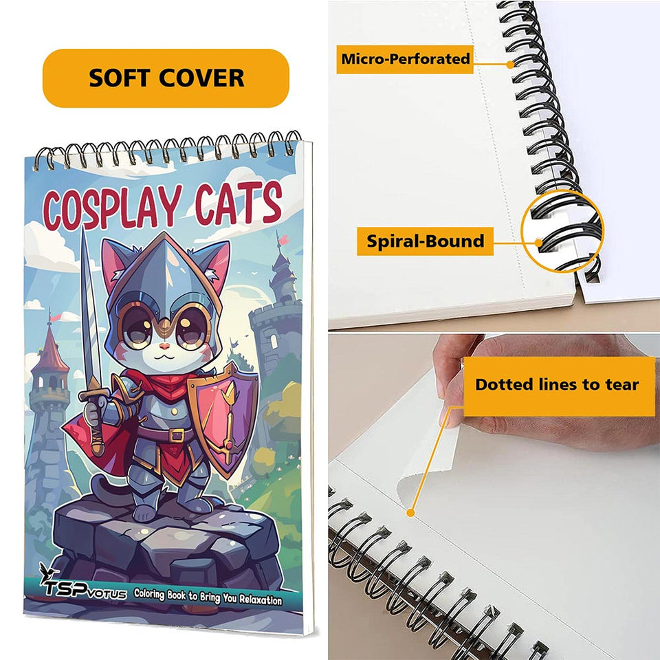 TSPVOTUS Cosplay Cats Coloring Pages for Adult