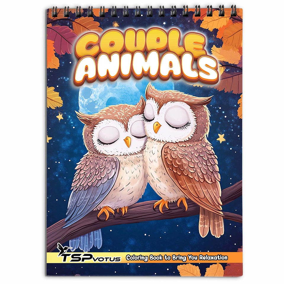 TSPVOTUS Couple Animals Coloring Book for Adult