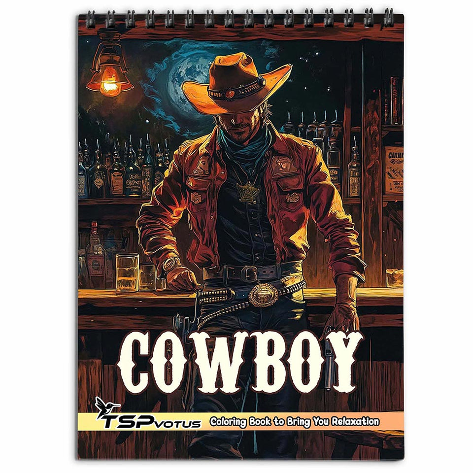 TSPVOTUS Cowboy Coloring Book for Adult