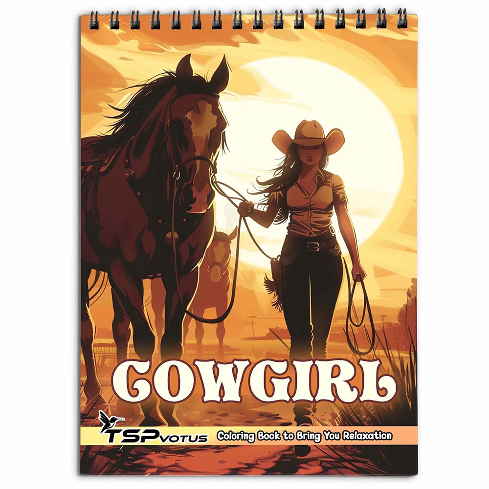 TSPVOTUS Cowgirl Coloring Book for Adult