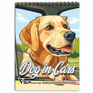 TSPVOTUS Dog in Cars Coloring Book for Adult