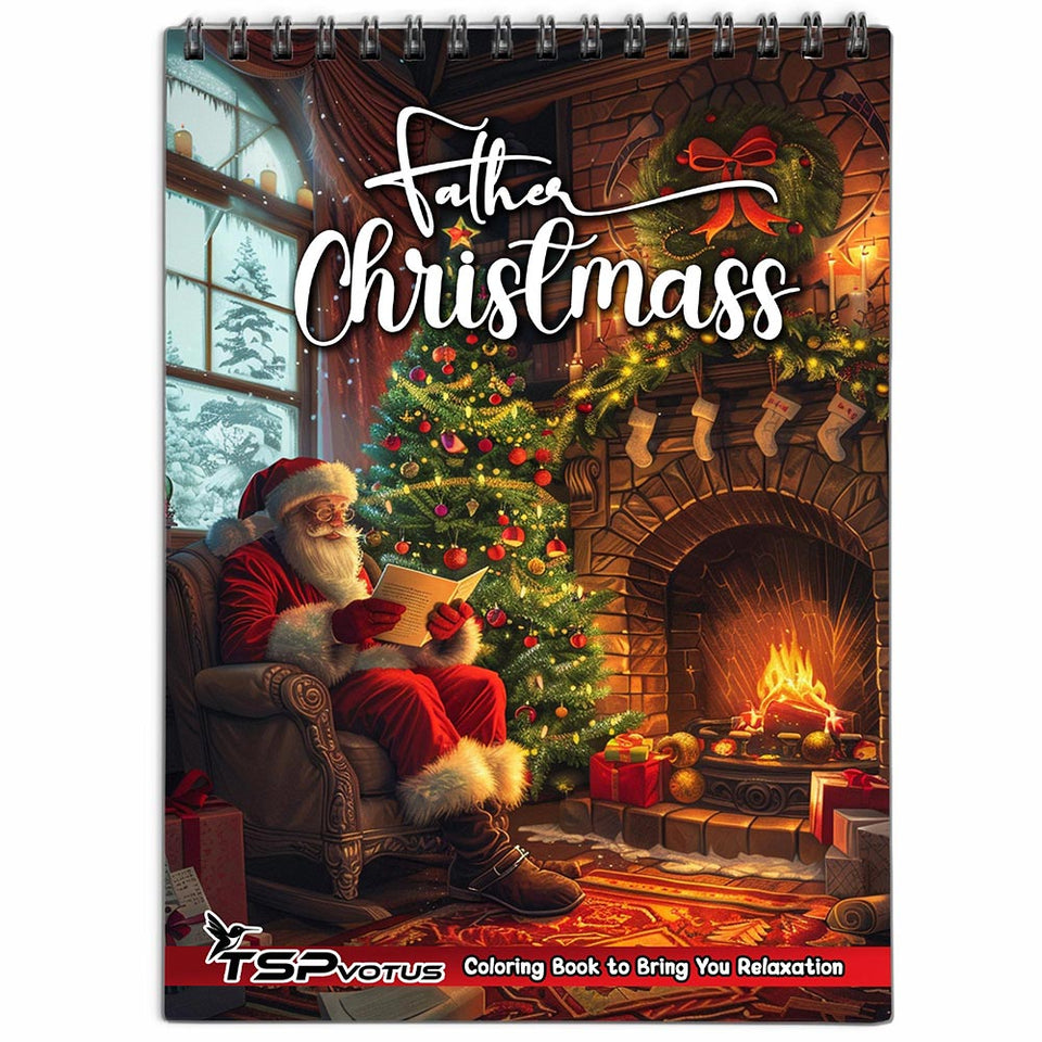 TSPVOTUS Father Christmas Coloring Book for Adult