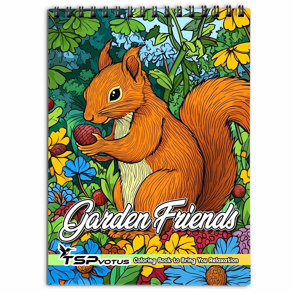 TSPVOTUS Garden Friends Coloring Book for Adult