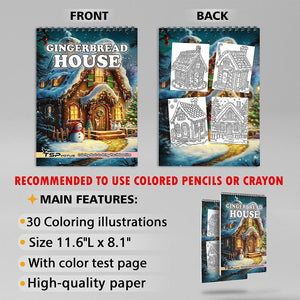 TSPVOTUS Gingerbread House Coloring Sheets for Adult