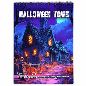 TSPVOTUS Halloween Town Coloring Book for Adult