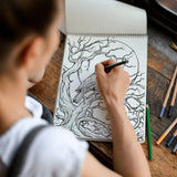 TSPVOTUS Horror Birds Spiral Coloring Book for Adult