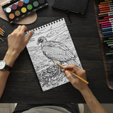 TSPVOTUS Horror Birds Spiral Bound Coloring Book for Adult