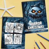 TSPVOTUS Horror Christmas Coloring Book Spiral Bound for Adult