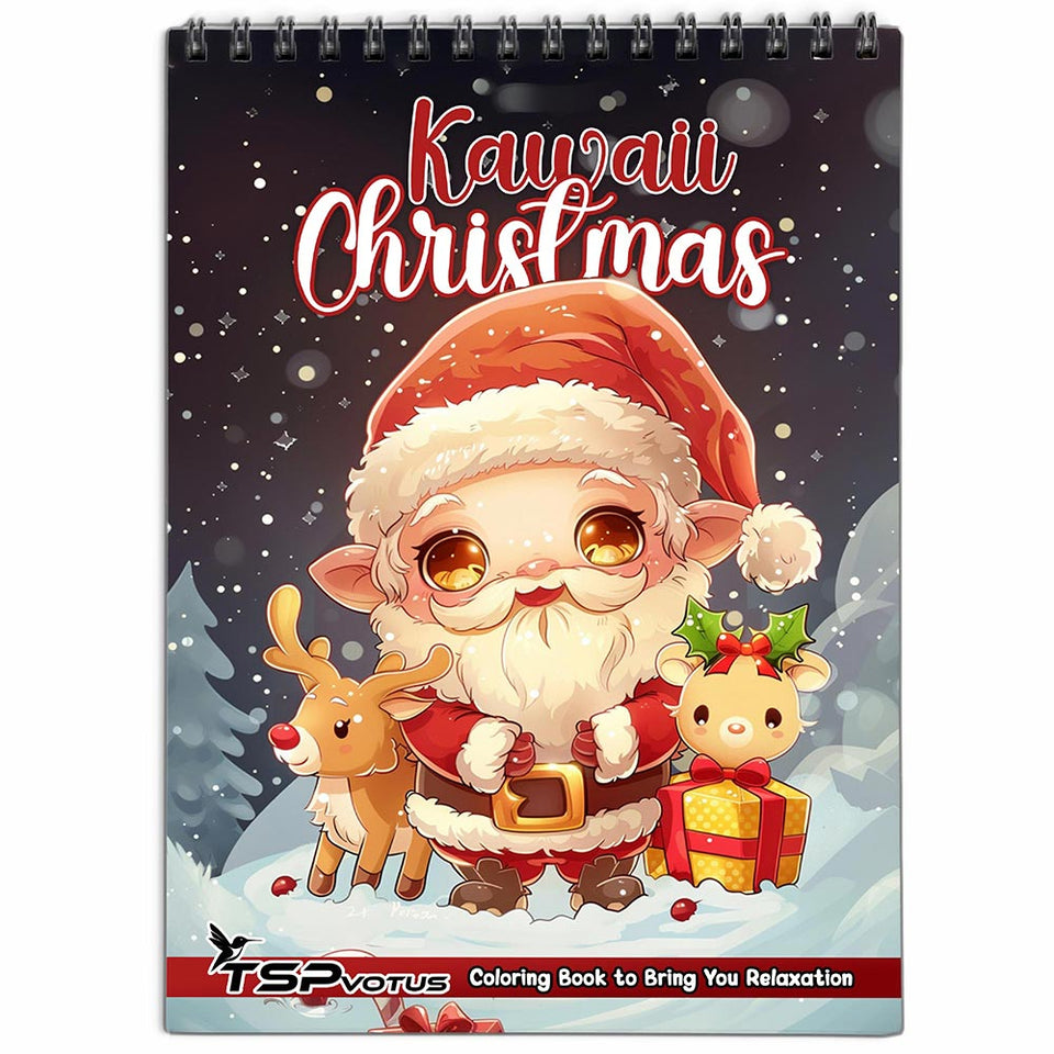 TSPVOTUS Kawaii Christmas Coloring Book for Adult