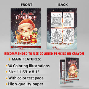 TSPVOTUS Kawaii Christmas Coloring Sheets for Adult