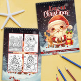 TSPVOTUS Kawaii Christmas Coloring Book Spiral Bound for Adult